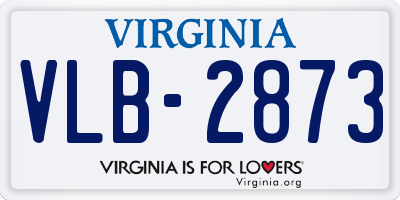VA license plate VLB2873