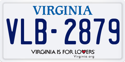 VA license plate VLB2879