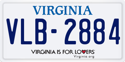 VA license plate VLB2884