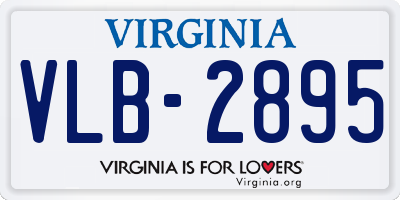 VA license plate VLB2895