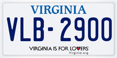 VA license plate VLB2900