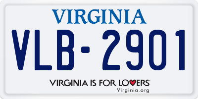 VA license plate VLB2901