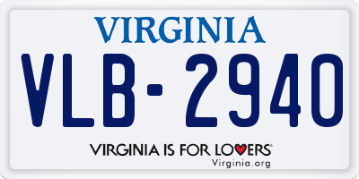 VA license plate VLB2940