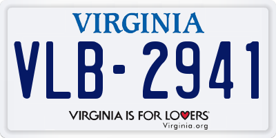 VA license plate VLB2941