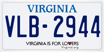 VA license plate VLB2944
