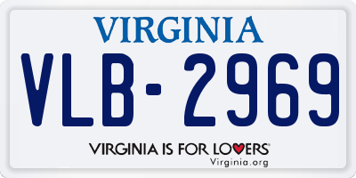 VA license plate VLB2969