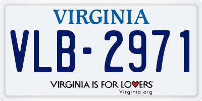 VA license plate VLB2971