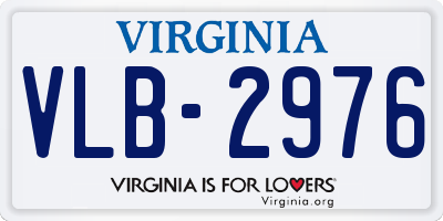 VA license plate VLB2976