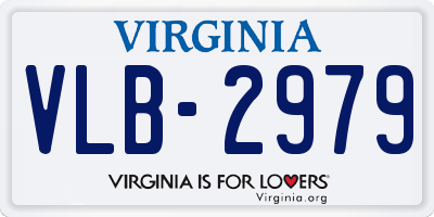 VA license plate VLB2979