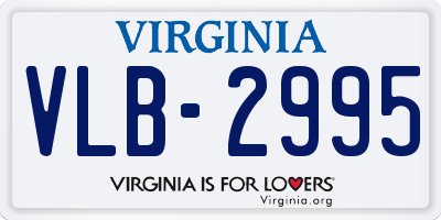 VA license plate VLB2995
