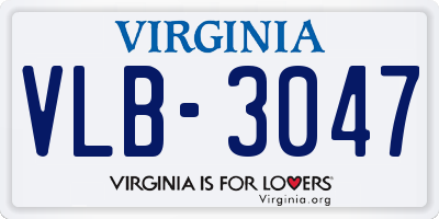VA license plate VLB3047