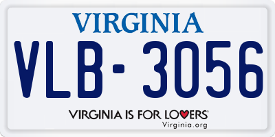 VA license plate VLB3056