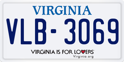 VA license plate VLB3069