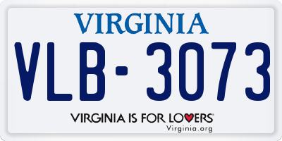VA license plate VLB3073