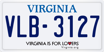 VA license plate VLB3127