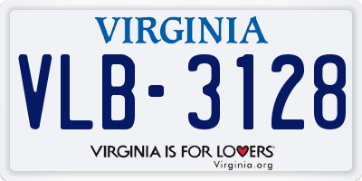 VA license plate VLB3128