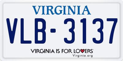 VA license plate VLB3137