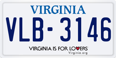 VA license plate VLB3146