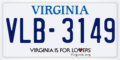 VA license plate VLB3149