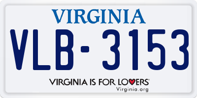VA license plate VLB3153
