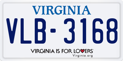 VA license plate VLB3168
