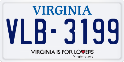 VA license plate VLB3199