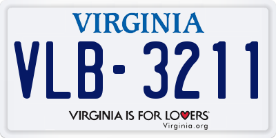 VA license plate VLB3211