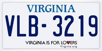 VA license plate VLB3219
