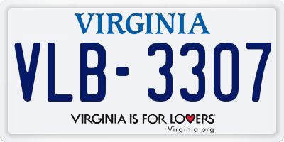 VA license plate VLB3307