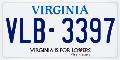 VA license plate VLB3397