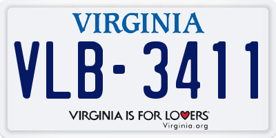 VA license plate VLB3411