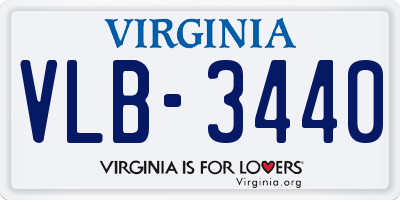 VA license plate VLB3440