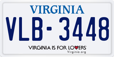 VA license plate VLB3448