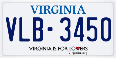 VA license plate VLB3450