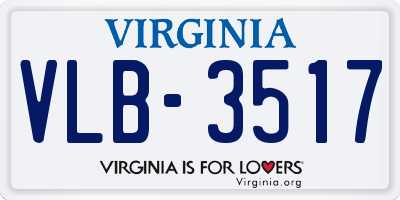 VA license plate VLB3517