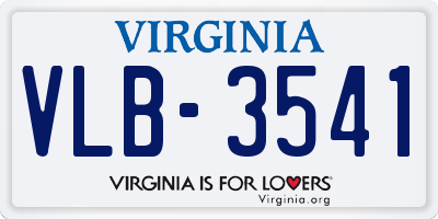 VA license plate VLB3541