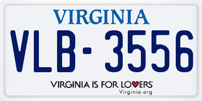 VA license plate VLB3556