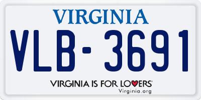 VA license plate VLB3691