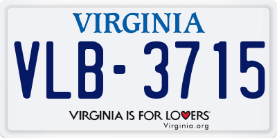 VA license plate VLB3715