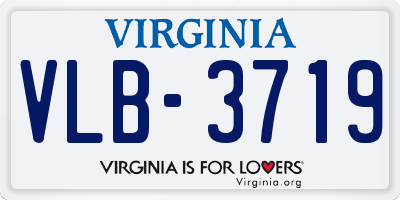 VA license plate VLB3719