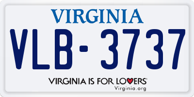 VA license plate VLB3737