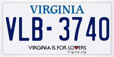 VA license plate VLB3740