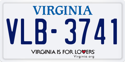 VA license plate VLB3741