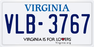 VA license plate VLB3767