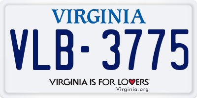 VA license plate VLB3775