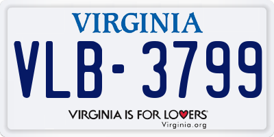 VA license plate VLB3799