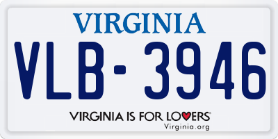 VA license plate VLB3946
