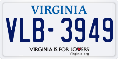 VA license plate VLB3949