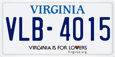 VA license plate VLB4015