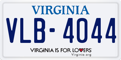 VA license plate VLB4044